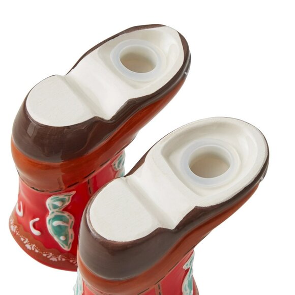 The Pioneer Woman Red Cowboy Boots Salt and Pepper Shaker Set - Picture 5 of 5